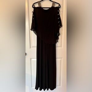 Prelude Crystal Embellished Cape Jumpsuit